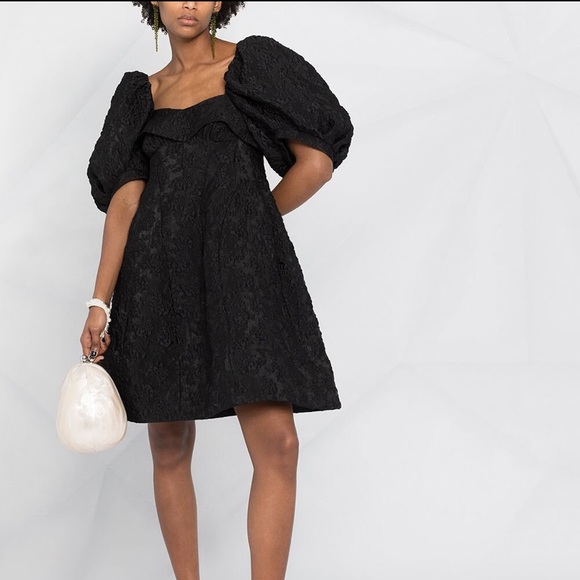 NWT Simone Rocha Puff Sleeve Bustier Dress w/Jacquard Detail - Picture 2 of 11